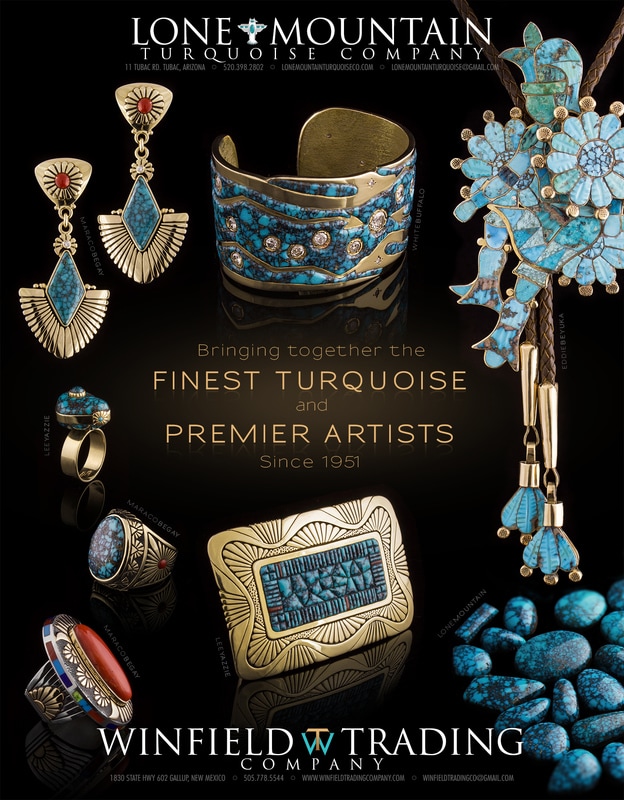 We designed a new Ad showcasing some of the most incredible pieces of jewelry we have. Some of the highest quality Turquoise but some of the most well known Native American Artists.