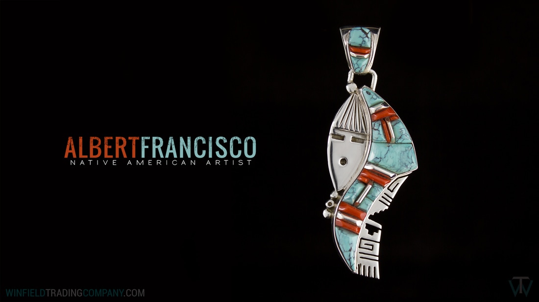 Theres just something so pleasing about Cobble stone work. The depth and texture just makes for beautiful work. This great pendant by Albert Francisco combines the Zuni Maiden with some nice Turquoise and Coral.